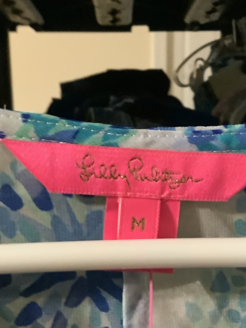 Lilly Pulitzer Blue & Aqua Floral Tie-Front cover-up - Picture 2 of 7